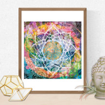 Bright Boho Mandala Watercolor