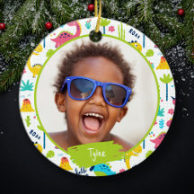 Colorful Dinosaur Pattern with Kids Name