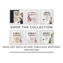1920s Art Deco 50 and Fabulous Birthday Invitation