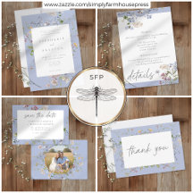 Blue Wildflower Garden Elegant Wedding