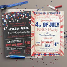 4th of July Party Invitations