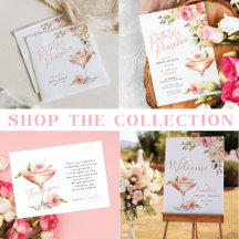 Petals & Prosecco Pink Watercolor Floral
