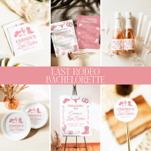 Blush Pink Last Rodeo Cowgirl Bachelorette Party