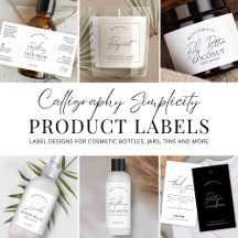 Minimal Modern Script Business Packaging Labels