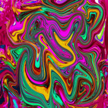 Marbled Hot Pink and Sea Foam Green Abstract Art
