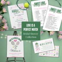 Love Is a Perfect Match Tennis Theme Bridal Shower