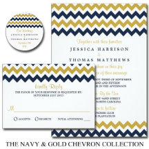 The Navy & Gold Chevron Collection
