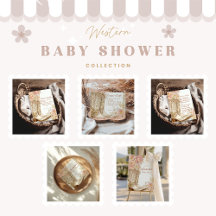 Western Cowgirl Boots Floral Baby Shower