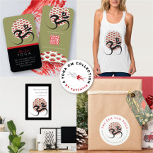 ZEN RED SUN II SPIRITUAL OM/AUM SYMBOL YOGA