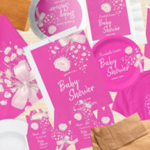 Sweet Berry Color Wild Flower Baby Shower