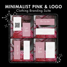 Minimalist Pink Logo Clothing Branding Suite