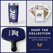 Simple Monogram Modern Typography Gifts for Him