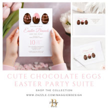 Cute Chocolate Eggs Easter Brunch Collection