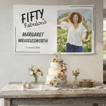 Modern Minimal Fifty and Fabulous Birthday Suite