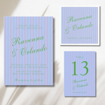 Retro Blue Pink Stripe