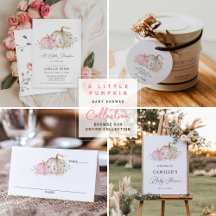 Fall Pink Little Pumpkin Baby Shower Collection
