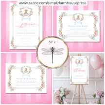 Elegant Little Princess Bear Royal Baby Shower