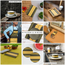 Vintage Green and Yellow Uniform Stripes