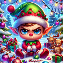 Not so Merry Grumpy Christmas Elf