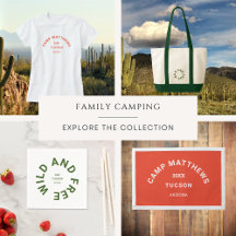 Family Camping Orange & Green