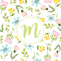 Watercolor Spring Flowers Pattern 