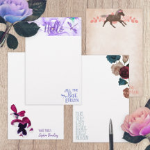 Personalized Letter Stationery Paper Sheets
