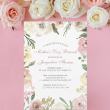 Elegant Mother's Day Brunch Invitations & Gifts