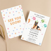 German Shepherd Pawty Puppy Birthday 