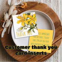 Thank You Card Inserts