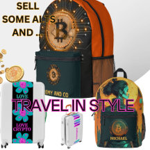 Holliday suitcases and backpacks for crypto fans