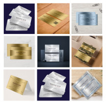 Metallic modern business cards