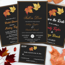 Fall in Love Romantic Leaves Wedding Collection
