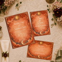 Warm Celestial Sun Moon Wedding