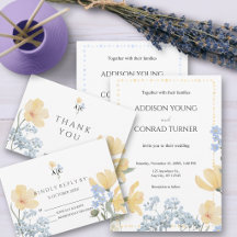 Blue & Yellow Wildflower Wedding