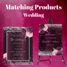 Wedding burgundy florals