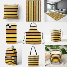Shades Of Golden Yellow Stripes On Black