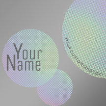 Modern Faux Holographic Rainbow Circles