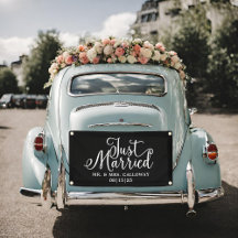 Wedding Getaway Car Banners
