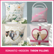 Romantic + Modern Love Throw Pillows