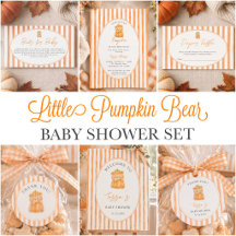 Little Pumpkin Bear Baby Shower Collection 
