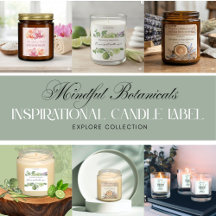 Mindful Botanicals: Inspirational Candle Labels