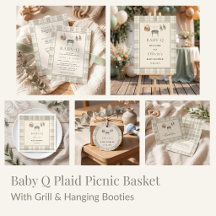 Baby Q Plaid Picnic BBQ Shower Event Suite