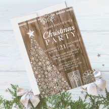 RUSTIC BARNWOOD SNOWFLAKE CHRISTMAS PARTY