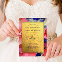 Indian Summer Red Gold Abstract Wedding Suite