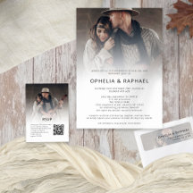 Photo Overlay Bohemian Wedding Invitation Suite