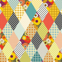vintage floral patchwork quilt