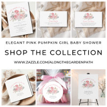 Elegant Pink Little Pumpkin Baby Shower
