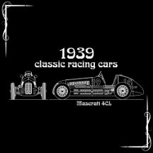 Oldtimer Italien Maserati 4CL Vintage Blueprint 