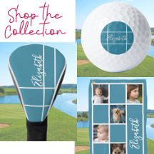 Stylish Ocean Blue Golf Accessories and Gifts