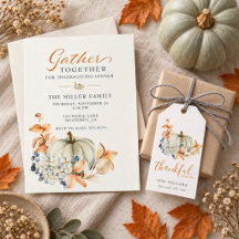 Watercolor Pumpkin Thanksgiving Collection